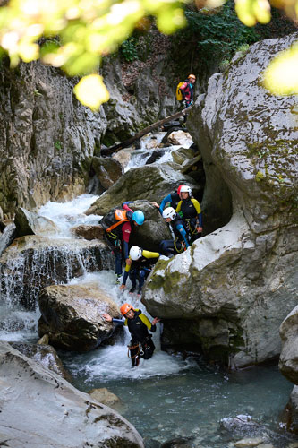 Magnifique descente du canyon Eau-Rousse