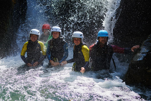 Portraits dans les embruns du canyon Eau-Rousse